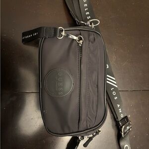 Guess Black Belt Bag with Logo Strap